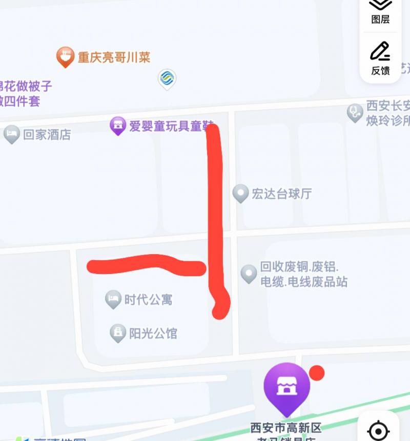 西安高新区老马锁具店从这个口进